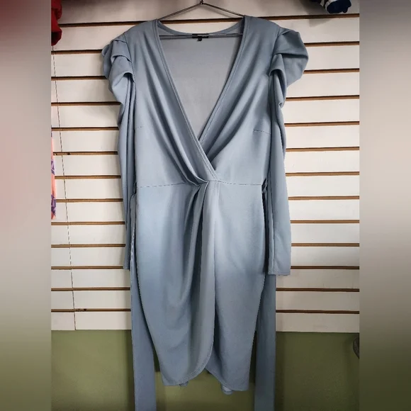 FN light blue wrap dress 2x - Picture 2 of 6